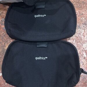 Two small black pouches